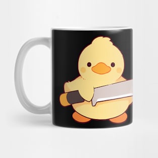 Cute Duck With Knife Mug